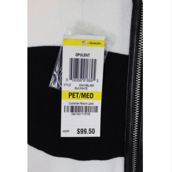 NWT INC Dress Petite M Black White Stripe L/S $99 - Picture 7 of 7